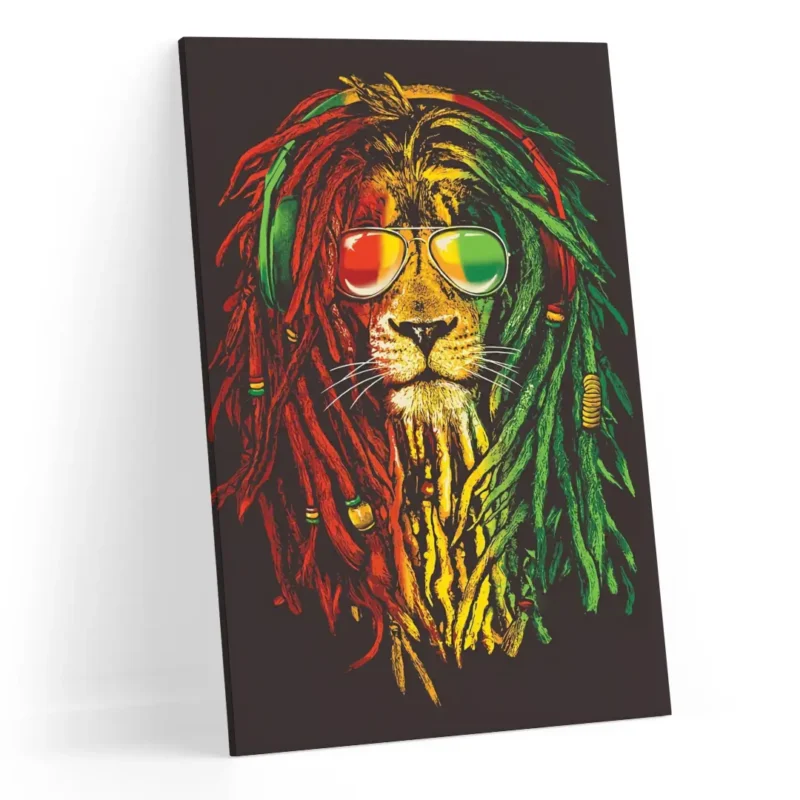 Leão Reggae - Quadro Decorativo