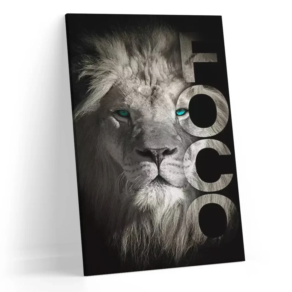 Quadro Decorativo Leão Foco