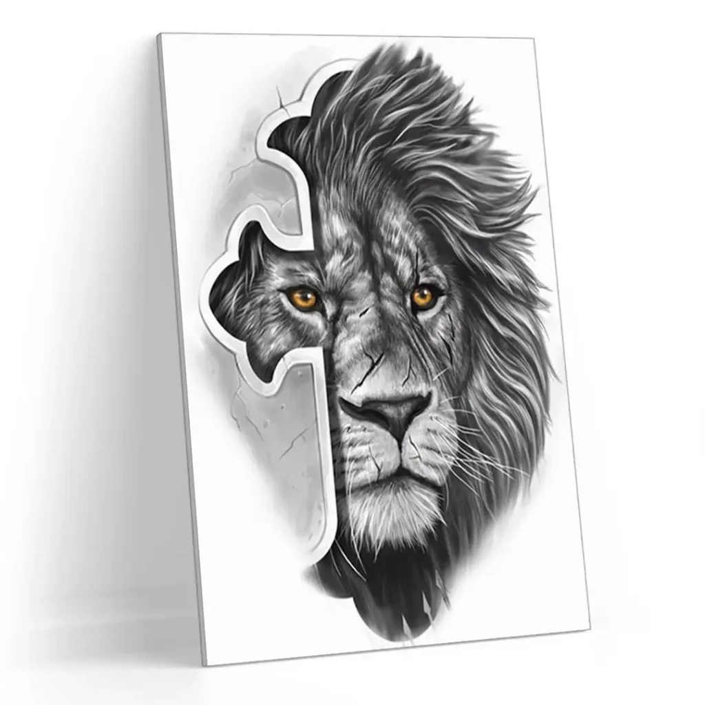 Quadro Leão Saindo da Cruz