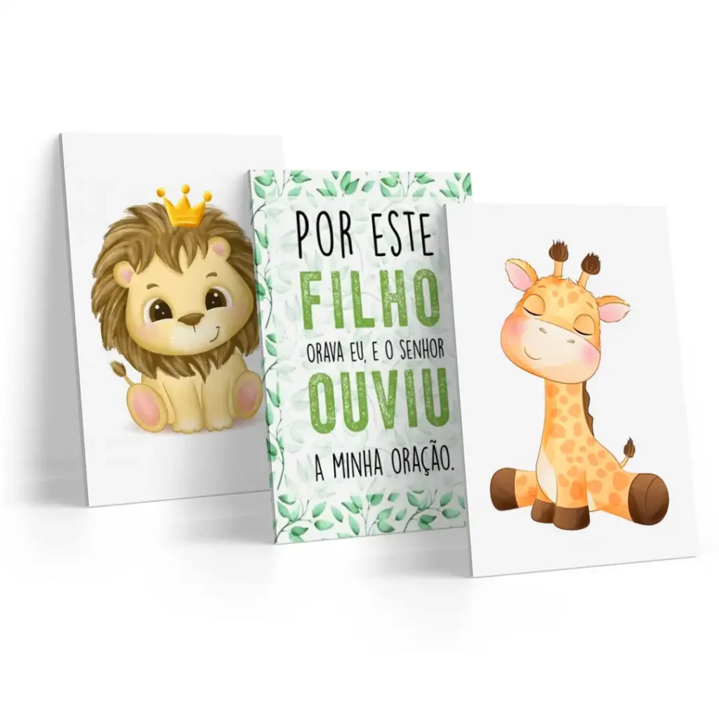 Quadro Decorativo Por este filho orava eu