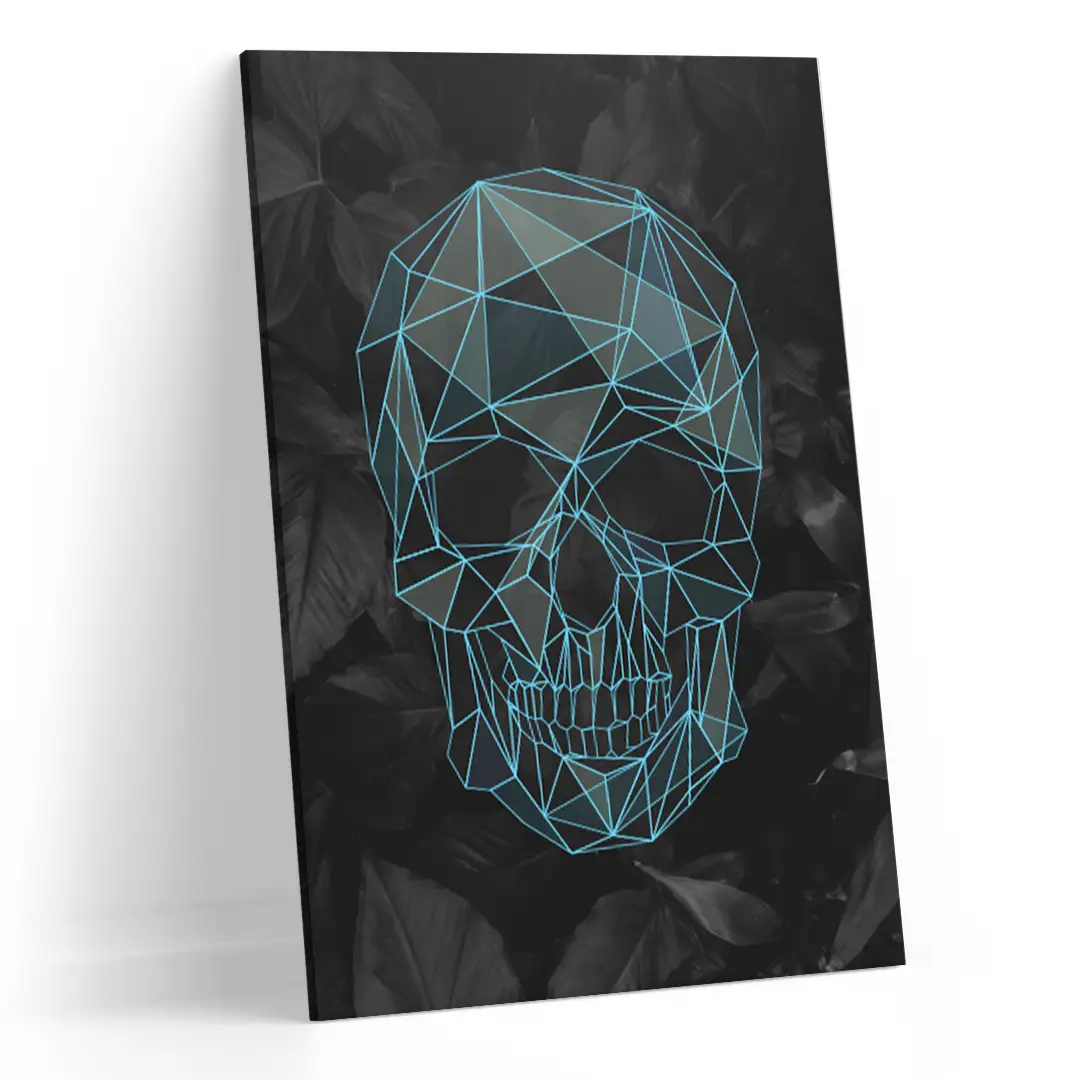 Quadro Decorativo Caveira Neon
