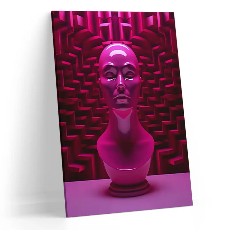 Quadro Estátua Rosa