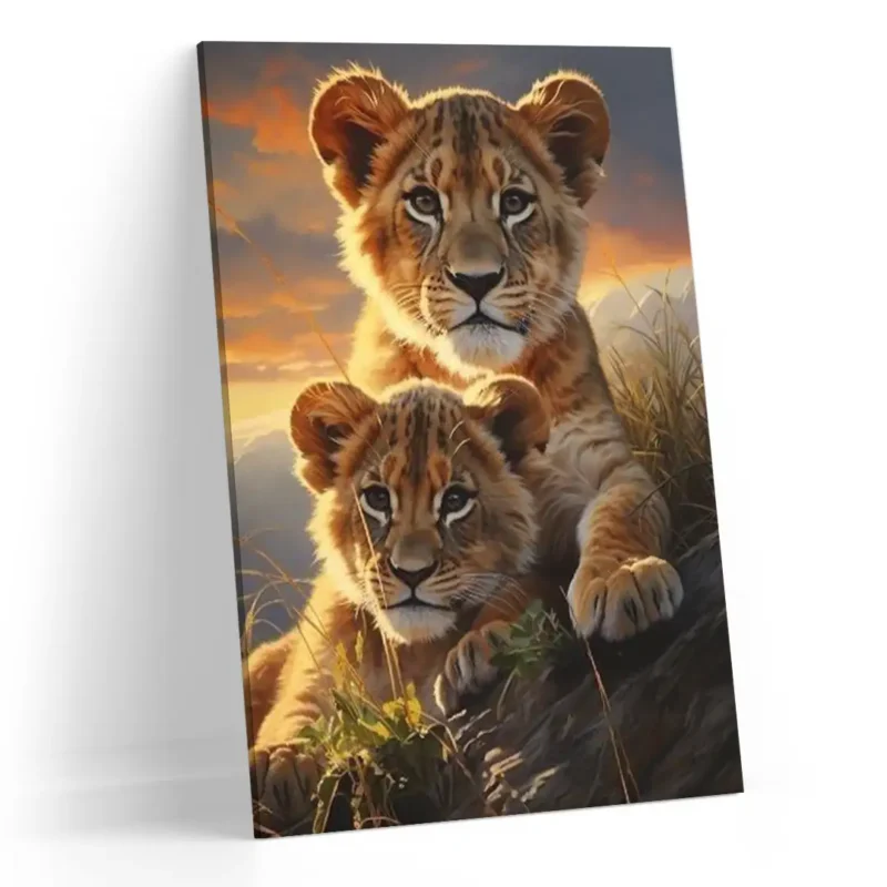 Quadro Filhotes de Leão